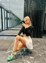 Дамски сандали  зелени  от  еко кожа  Kerime