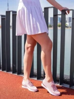 Дамски спортни обувки  розови  от текстилен материал  Davinia