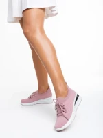 Дамски спортни обувки  розови  от текстилен материал  Davinia