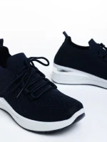 Дамски спортни обувки  тъмно сини  от текстилен материал  Davinia