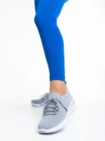 Дамски спортни обувки  сиви от текстилен материал  Davinia