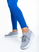 Дамски спортни обувки  сиви от текстилен материал  Davinia