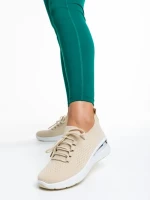 Дамски спортни обувки  бежови от текстилен материал  Davinia