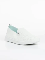 Мъжки спортни обувки  бели със сиво от еко кожа  Amias