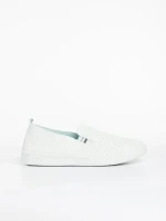 Мъжки спортни обувки  бели със сиво от еко кожа  Amias