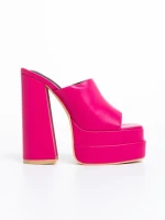 Дамски чехли  цикламени  от еко кожа  Davena