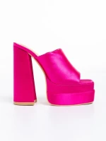 Дамски чехли  цикламени  от текстилен материал  Trista