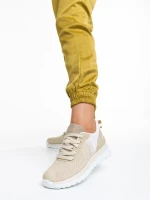 Дамски спортни обувки  бежови от текстилен материал  Judie