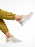 Дамски спортни обувки  бежови от текстилен материал  Judie