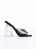 Дамски чехли  черни  от еко кожа  Stefana