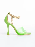 Дамски сандали  зелени  от синтетичен материал  Alita