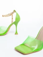 Дамски сандали  зелени  от синтетичен материал  Alita