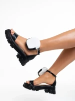 Дамски сандали  черни  от еко кожа  Elantra