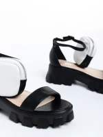 Дамски сандали  черни  от еко кожа  Elantra