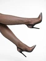 Дамски  чизми  черни  от текстилен материал  Vitalia