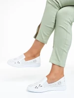 Дамски обувки  бели  от естествена кожа  Robertina