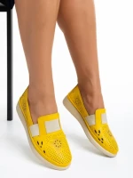 Дамски обувки  жълти  от естествена кожа  Robertina