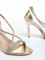 Дамски сандали  златисти  от еко кожа  Rosina