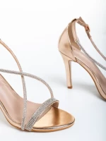 Дамски сандали  бронзови  от еко кожа  Rosina