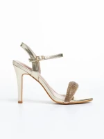 Дамски сандали  златисти  от еко кожа  Ruzana