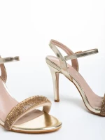 Дамски сандали  златисти  от еко кожа  Ruzana