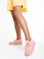 Дамски кецове  розови  от текстилен материал  Elexia
