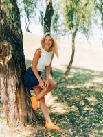 Дамски кецове  оранжеви  от текстилен материал  Elexia