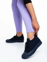 Дамски кецове тъмно сини от текстилен материал  Elexia