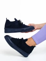 Дамски кецове тъмно сини от текстилен материал  Elexia