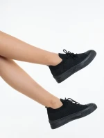 Дамски кецове  черни  от текстилен материал  Elexia
