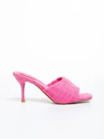 Дамски чехли цикламени  от текстилен материал  Vreni