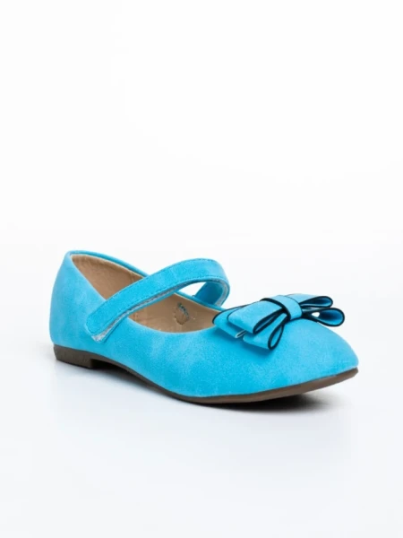 Детски балерини  сини  от еко кожа  Estreya
