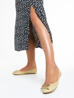 Дамски балерини  бежови  от еко кожа  Roxelana