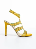 Дамски сандали  жълти от  синтетиен материал  Tatum