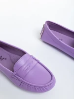 Дамски мокасини  лилави   от лачена еко кожа  Dortha