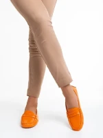 Дамски мокасини  оранжеви   от еко кожа   Dortha