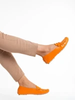 Дамски мокасини  оранжеви   от еко кожа   Dortha