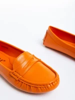 Дамски мокасини  оранжеви   от еко кожа   Dortha