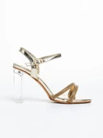 Дамски сандали  златисти  от еко кожа  Brendia