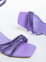 Дамски сандали  лилави  от еко кожа  Brittany