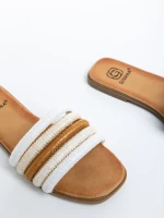 Дамски чехли  черни  от текстилен материал Xyla