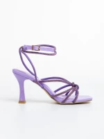 Дамски сандали  лилави от текстилен материал Vada