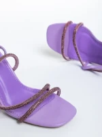 Дамски сандали  лилави  от еко кожа   Amaia