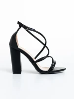 Дамски сандали  черни  от еко кожа Claribel