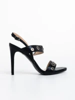 Дамски сандали  черни  от еко кожа  Eliani