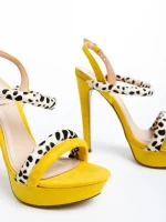 Дамски сандали  черни  от еко кожа  Ralene