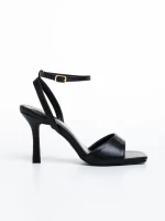 Дамски сандали  черни  от еко кожа Erlinda