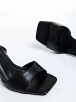 Дамски сандали  черни  от еко кожа Erlinda