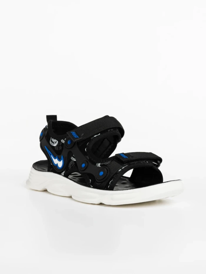 Детски сандали  черни  от текстилен материал  Piero