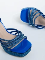 Дамски сандали  сини  от еко кожа Sameria